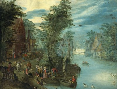 Flusslandschaft, ca. 1630-50 von Jan the Elder Brueghel